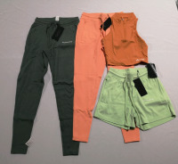 4 New ALPHALETE Women's Small Zip Tank, Joggers + Shorts