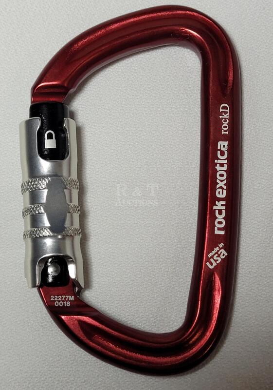 Rock Exotica RockD 4.5 Up-Lock Aluminum Carabiner For Rock Climbing - New