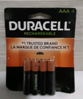 New Duracell Rechargeable Batteries 4 x AAA