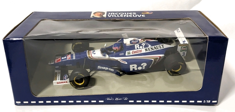 Vintage Paul's Model Art FW19 #3 Renault Jacques Villeneuve 1:18 Scale Metal Model.