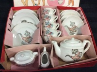 Vintage Child&rsquo;s Ceramic Tea Set Kitten Made in Japan