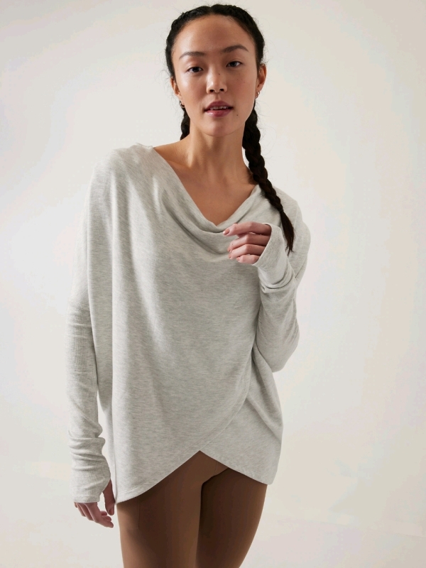 New Athleta Purana Wrap Sweatshirt- Size S/T