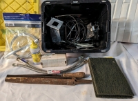Miscellaneous Hardware Lot + Plastic Bin