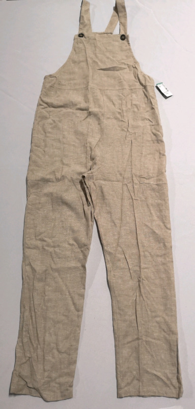 New Simon's sz Medium Women's Linen Overalls