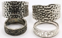 4 Sterling Silver Rings all Stamped 925 (Size)