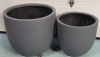 NEW! Green Theory 5-Piece Lightweight Fiberglass Bowl Planters - 3