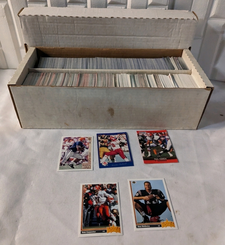 15" Box of Assorted Football Cards.