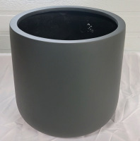 New 16" Diameter Lightweight Medium Fiberglass Bowl Planter , Grey