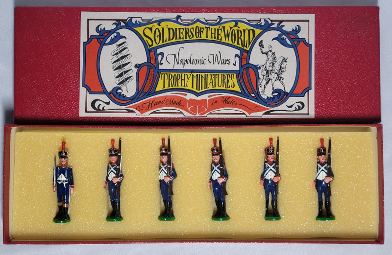 Trophy Miniatures ' Napoleonic Wars : 27th. Light Infantry Chasseurs ' Toy Soldier Lead Miniatures