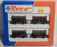 Roco N Gauge Wagon Set Side Tipping Wagon 4-Car Set in Box , Model # 24008 NOS