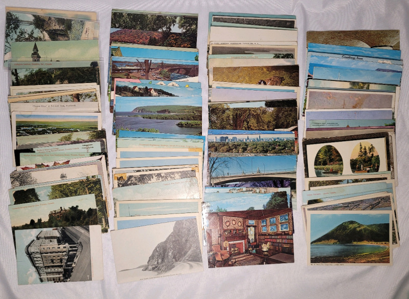 1900s - 1980s Vintage Canadian Vacation Postcards , 120 Postcards