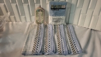 2 New Standard Pillowcases, 4 Dish Towels & Thermometer