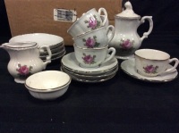 Vintage Child&rsquo;s Ceramic Tea Set Pink Roses