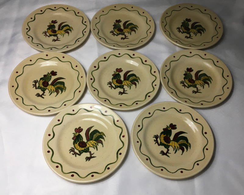 MCM 8 Poppytrail Rooster Plates California