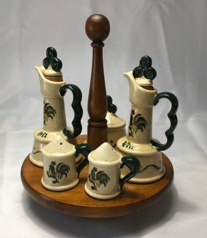 MCM Metlox Poppytrail Condiment Set California