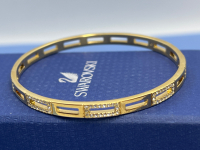 Swarovski Branded Cubist Narrow Bangle Embellished Crystals