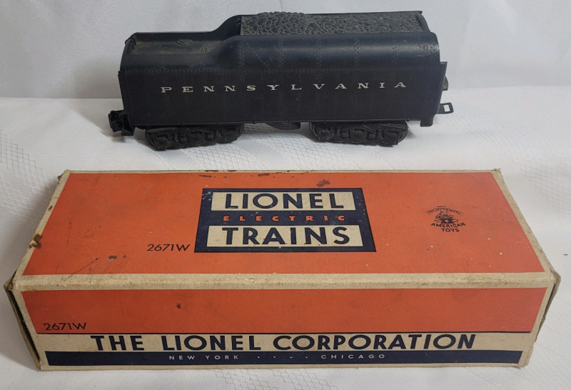 Vintage Lionel Trains O / 027 Gauge Tender w/Whistle No. 2671W w/Box
