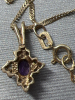 Amethyst Diamond 10K Gold Pendant 10K Twisted Gold Chain Elegance - 4