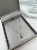 Amethyst Diamond 10K Gold Pendant 10K Twisted Gold Chain Elegance - 5