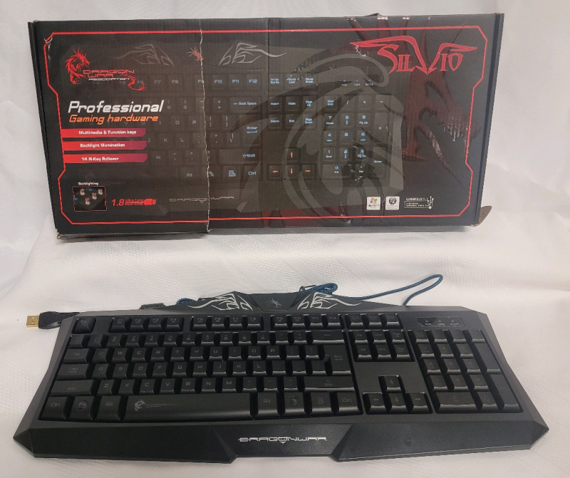 Dragonwar Backlight Professional Gaming Keyboard USB Plug w/Box - Working