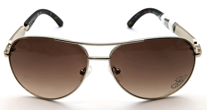 New GUESS GU7295 Classic Aviator Sunglasses with Rhinestone "G" (One Size Fits Most)