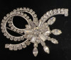 Rhinestone Diamanté Sterling Jayflex Art Nuevous Brooch Stunning - 2