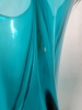 Vintage Mid-Century Modern Blue Tint Art Glass Vase , 10 3/4" Tall - 4