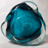 Vintage Mid-Century Modern Blue Tint Art Glass Vase , 10 3/4" Tall - 5