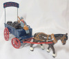 Vintage Lead Miniature Beer Wagon with Horse , Driver & Passenger - 5