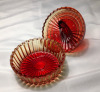 Fenton & Jeannette Amberina Glass Lot - 3