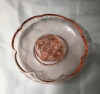 Pink Depression Glass Bowl With Flower Frog - 2