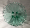 Vintage Footed Green Glass Bowl - 2