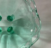 Vintage Footed Green Glass Bowl - 4