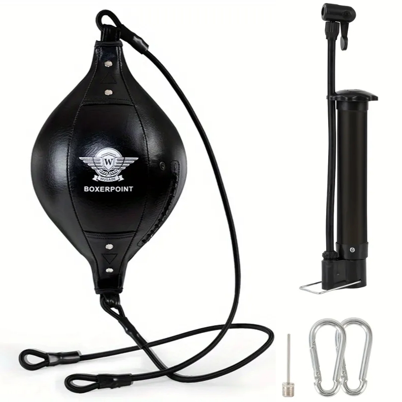 New Double Ended BoxerPoint Speed Bag with Pump +