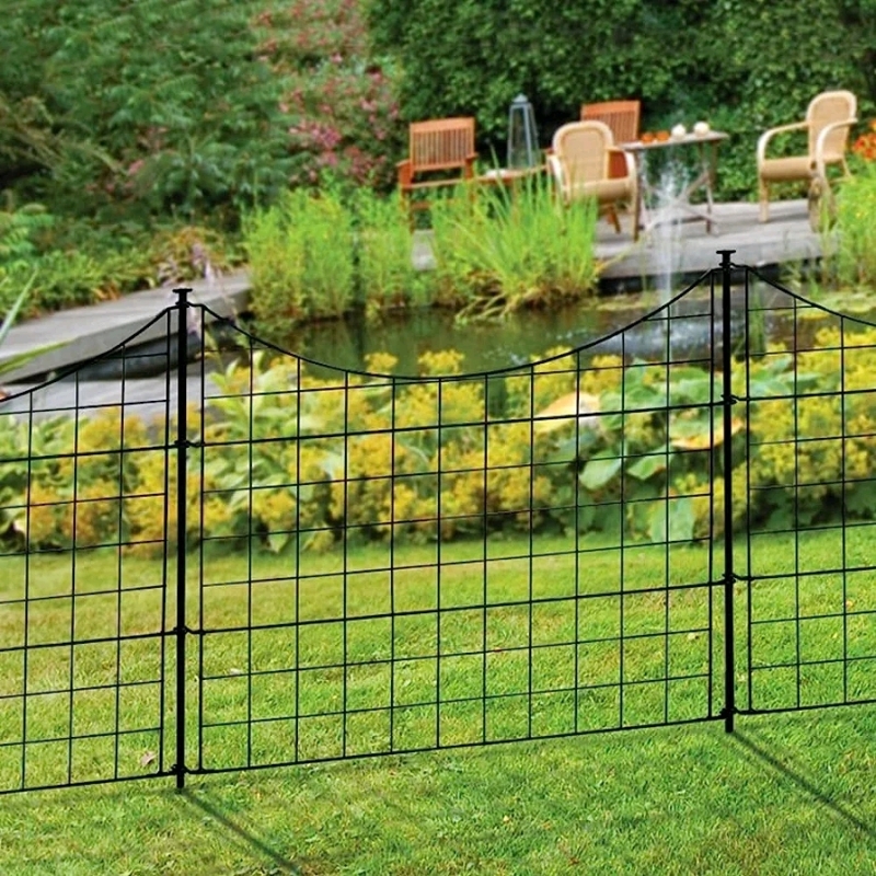 New Zippity Outdoor Products WF29001 25" Tall Black Metal Garden Fence Kit (5 Pack)