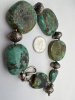 Free Form Chunky Turquoise Bracelet Earrings Sterling Pendant. Gecko - 4