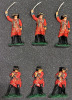 ' British American Revolution Soldiers w/Flags ' Toy Soldier Lead Miniatures - 2