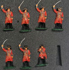 ' British American Revolution Soldiers w/Flags ' Toy Soldier Lead Miniatures - 3