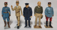 Hiriart ' WW II Axis & Allies : Allies ' Toy Soldier Lead Miniatures , Set of 5