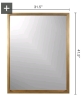 New Urban, Gold Decorative Mirror 31.5 x 41.5-inch - 2