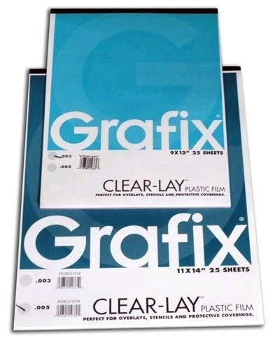 New 10 Pack Grafix Clear Lay Film Pack 25" by 40"
