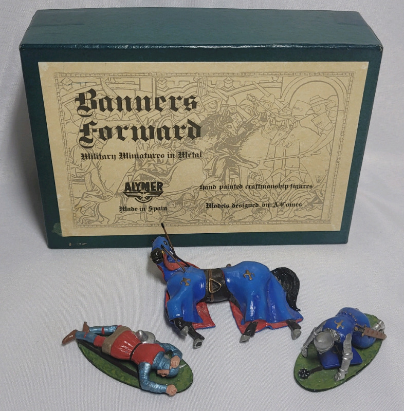 Alymer Banners Forward ' Victim of the Battle ' Toy Soldier Lead Miniatures