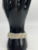 Folli Follie Signed Bangle Two Tone Multi Strand Toggle Bracelet - 3