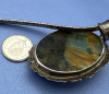 Sterling Humminbirds over Labradorite Inlay Pendant Chain - 2