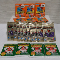 1990 & 1991 MLB Wax Packs, Lot of 25