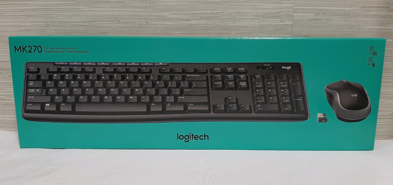 New Logitech MK270 Full-Size Wireless Keyboard & Mouse Combo