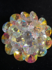 Stunning Aurora Borealis round Shimmering Brooch