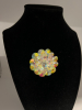 Stunning Aurora Borealis round Shimmering Brooch - 3