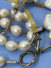 Modernist Sterling Pearl Strand Pearl toggle Bracelet - 5