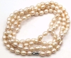 Gorgeous Heavy Peachy-Pink Pearl Necklace, Bracelets & Earrings - 2